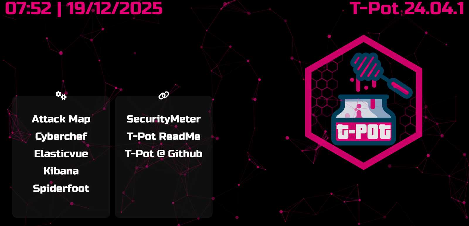 T-Potのログイン画面。厨二病心をくすぐる