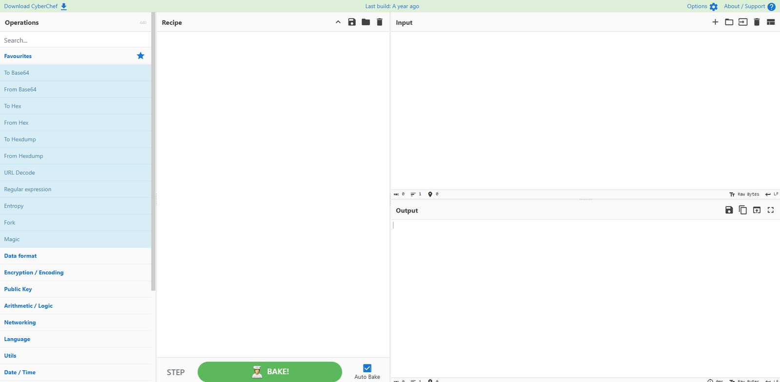 Cyberchef。正直使い方が分からない